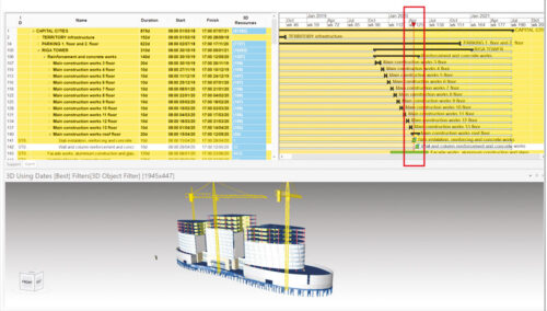 BIM process būvprojektā un 4D izstrāde
