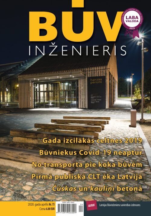 “Būvinženieris” 2020. gada aprīļa numurs (Nr. 73)