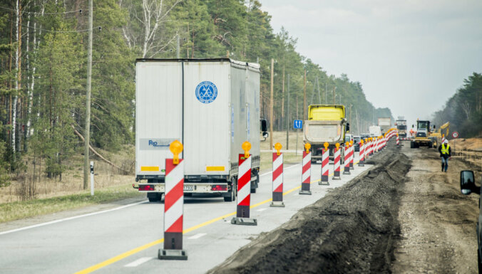 Vidzemes šosejas “Sēnītes” posmā atsāksies būvdarbi