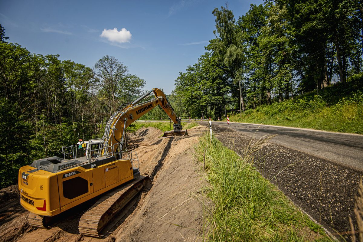 Foto: Kā notiek autoceļa pārbūve no Turaidas līdz Siguldai