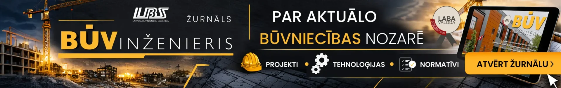 Abonē žurnālu “Būvinženieris”