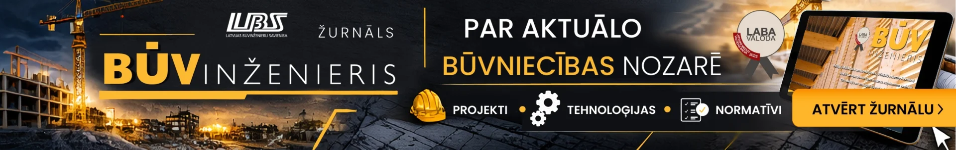 Abonē žurnālu “Būvinženieris”