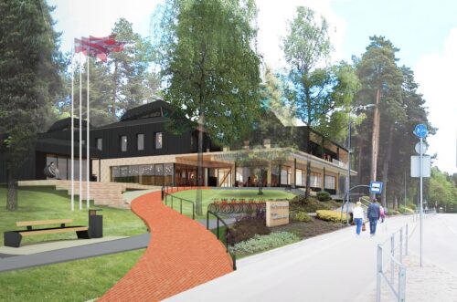 Ogres bibliotēkas ēka tuvu pabeigšanai