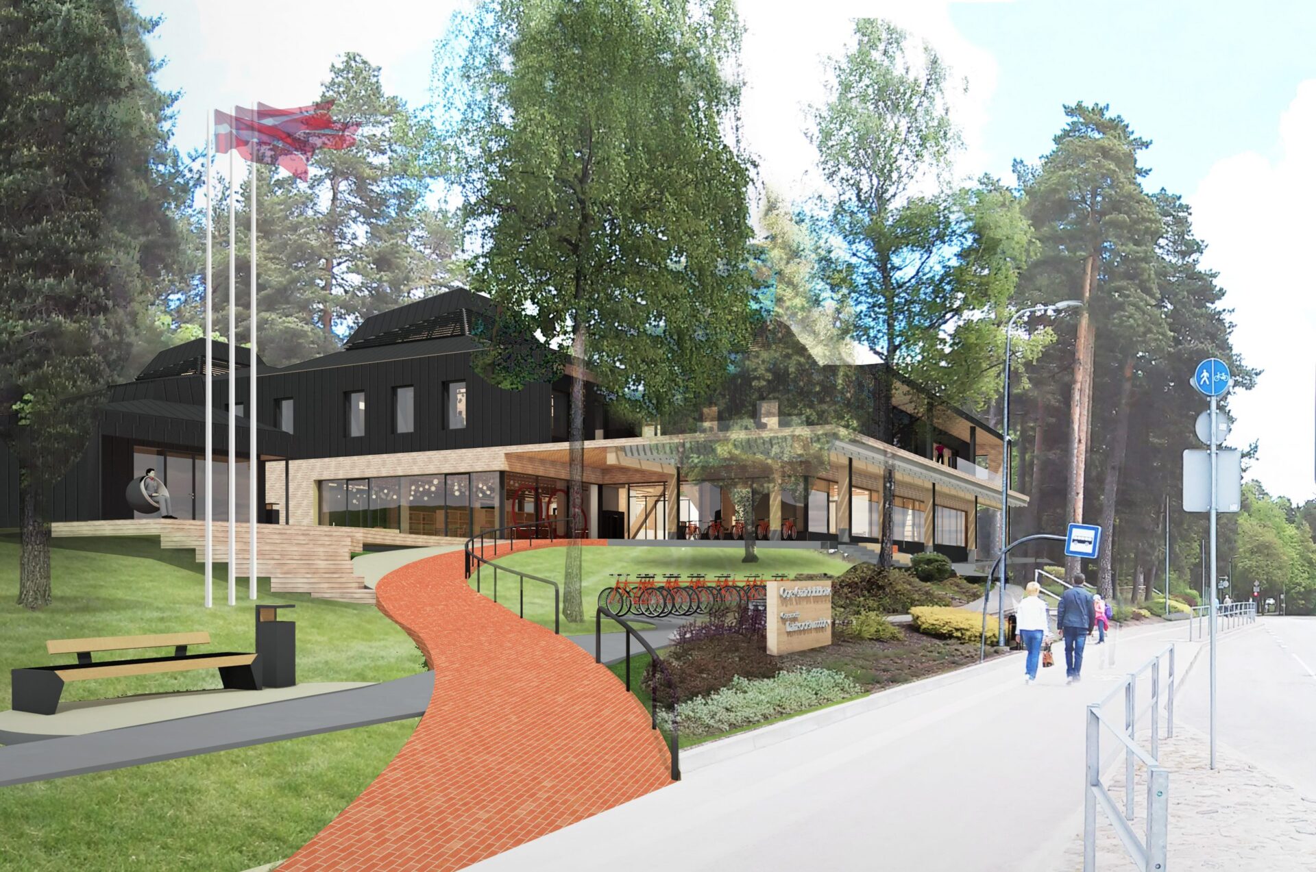 Ogres bibliotēkas ēka tuvu pabeigšanai