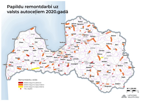 Papildu piešķirtos līdzekļus ieguldīs autoceļu seguma atjaunošanā