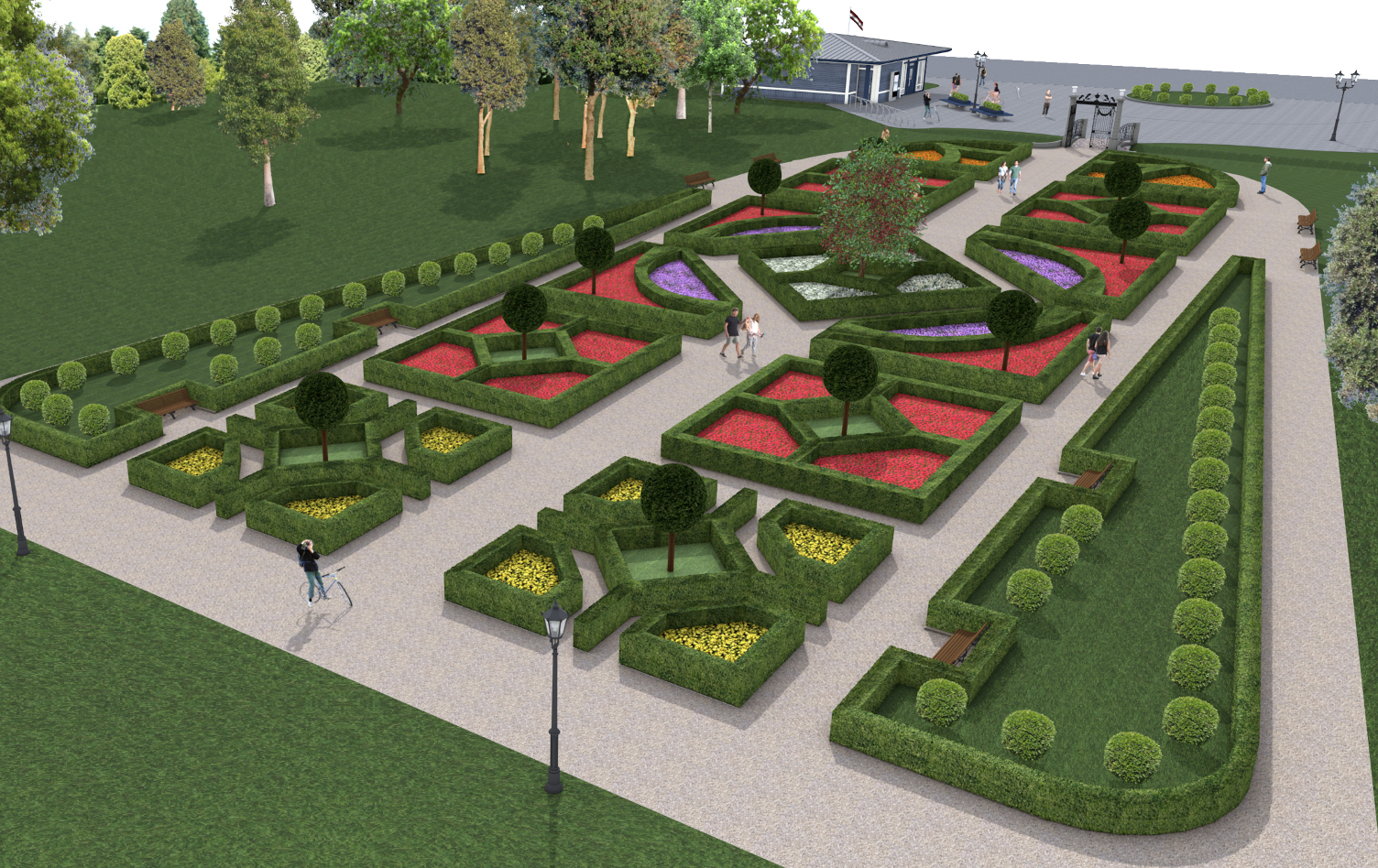 Sakārtos Alūksnes muižas parka teritoriju