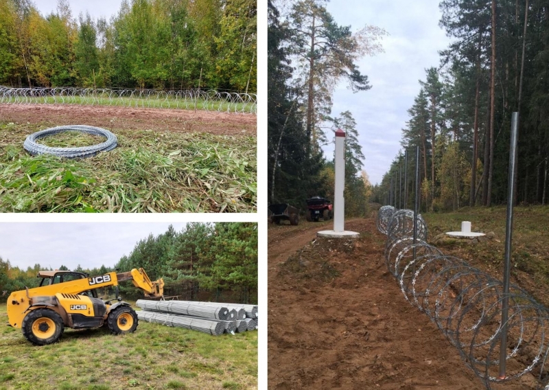 Pagaidu žoga izbūvi uz robežas plāno pabeigt novembrī