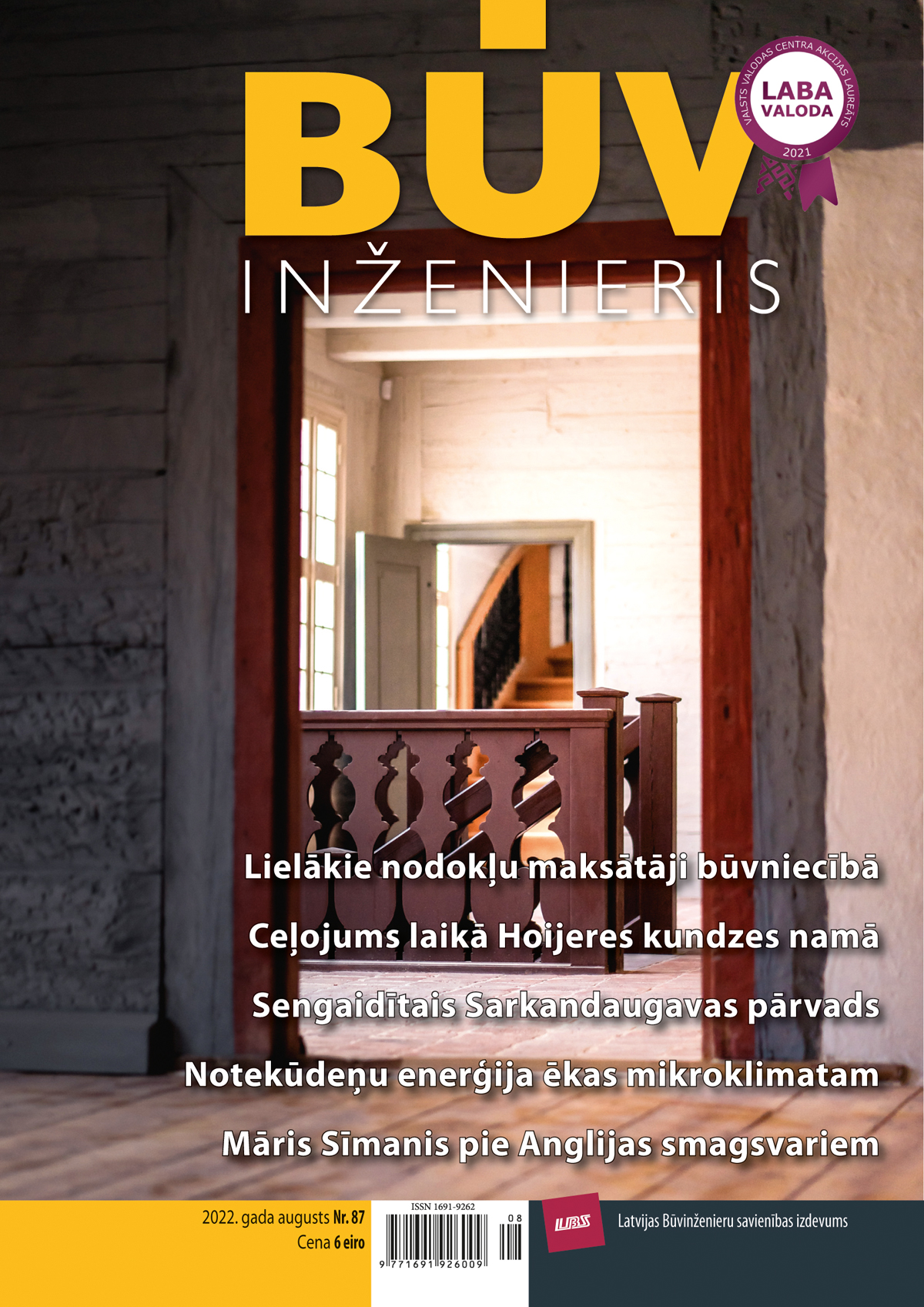 “Būvinženieris” 2022. gada augusta numurs (Nr. 87)