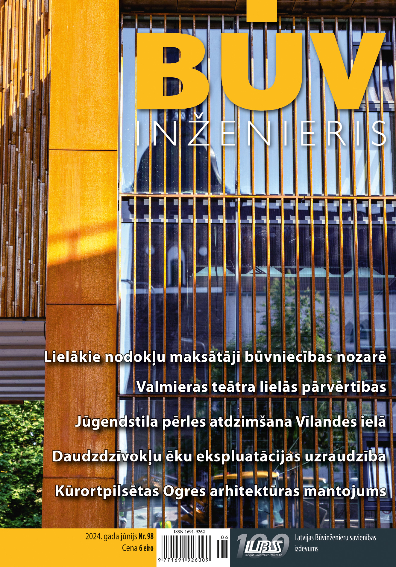 “Būvinženieris” 2024. gada jūnija numurs (Nr. 98)