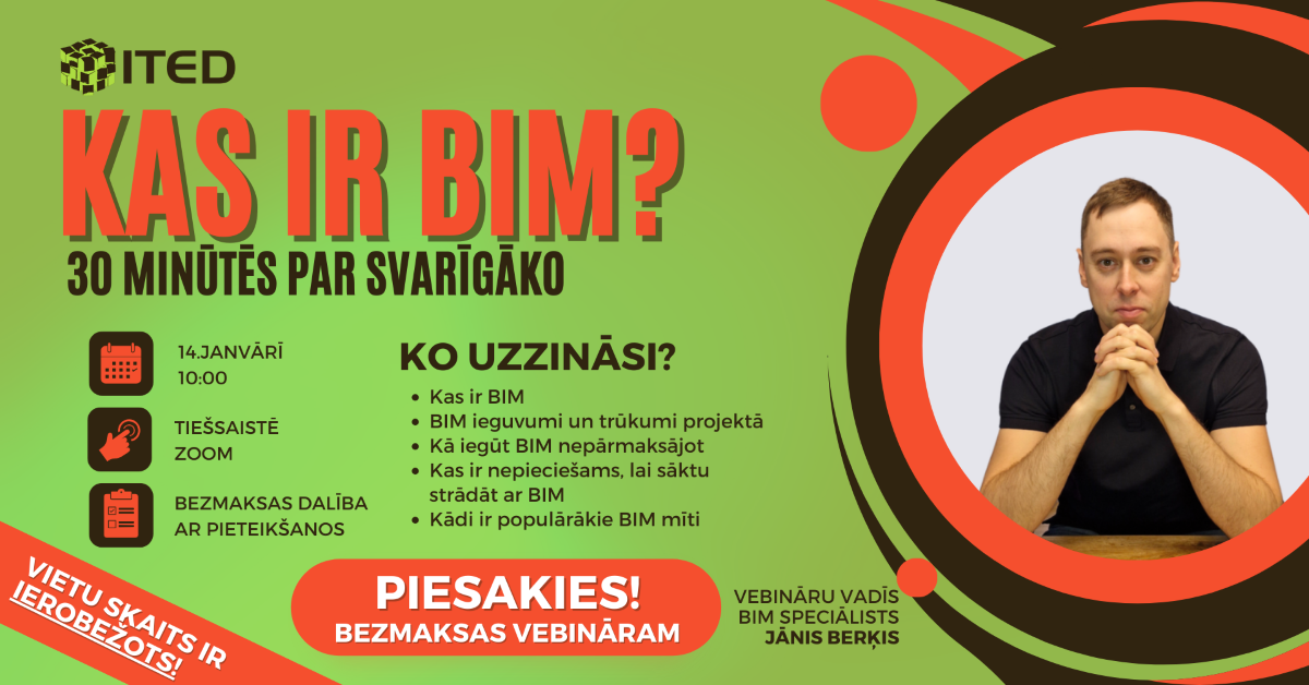 Vēlies uzzināt par BIM, bet nezini, ar ko sākt?