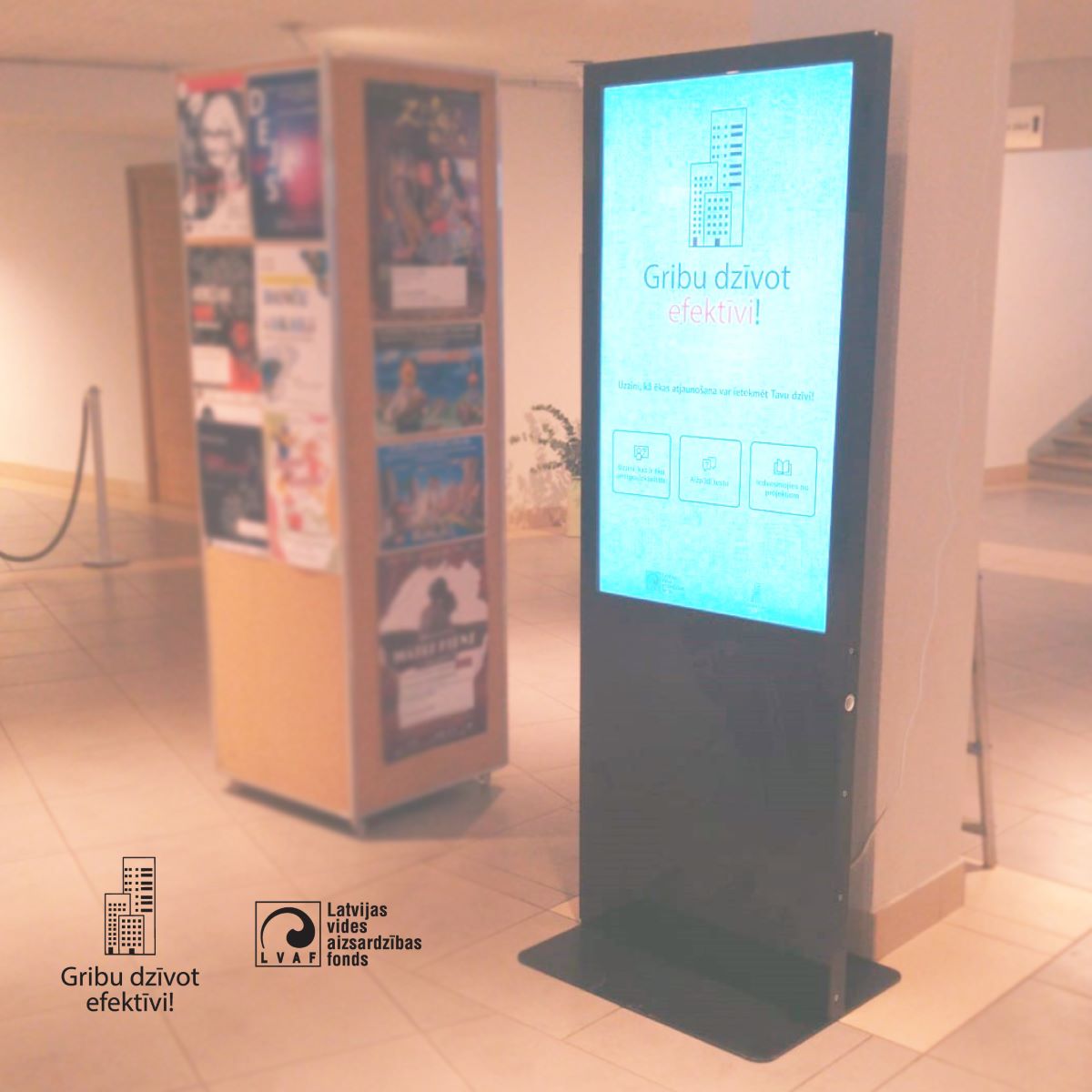 Par ēku atjaunošanu iedzīvotājus informēs digitālie stendi