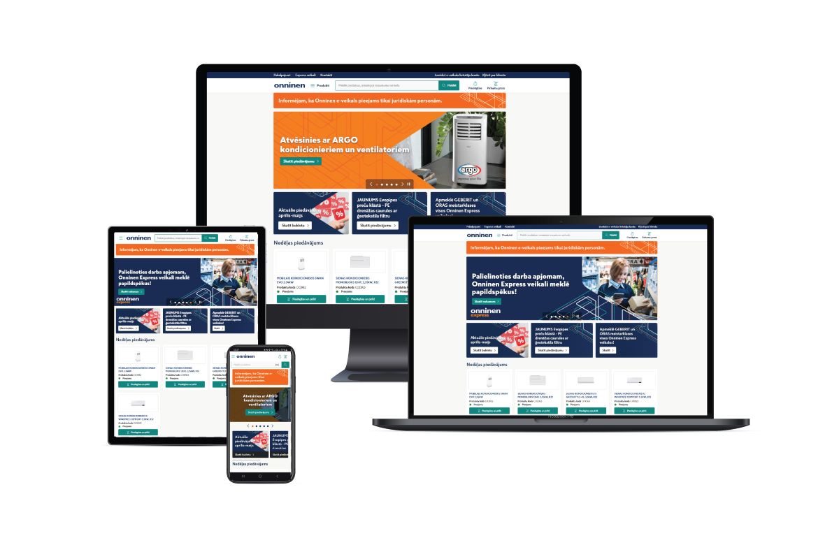 Sasniedz vairāk kopā ar Onninen e-veikalu!