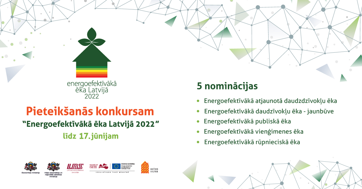 Izsludināts konkurss “Energoefektīvākā ēka Latvijā 2022”