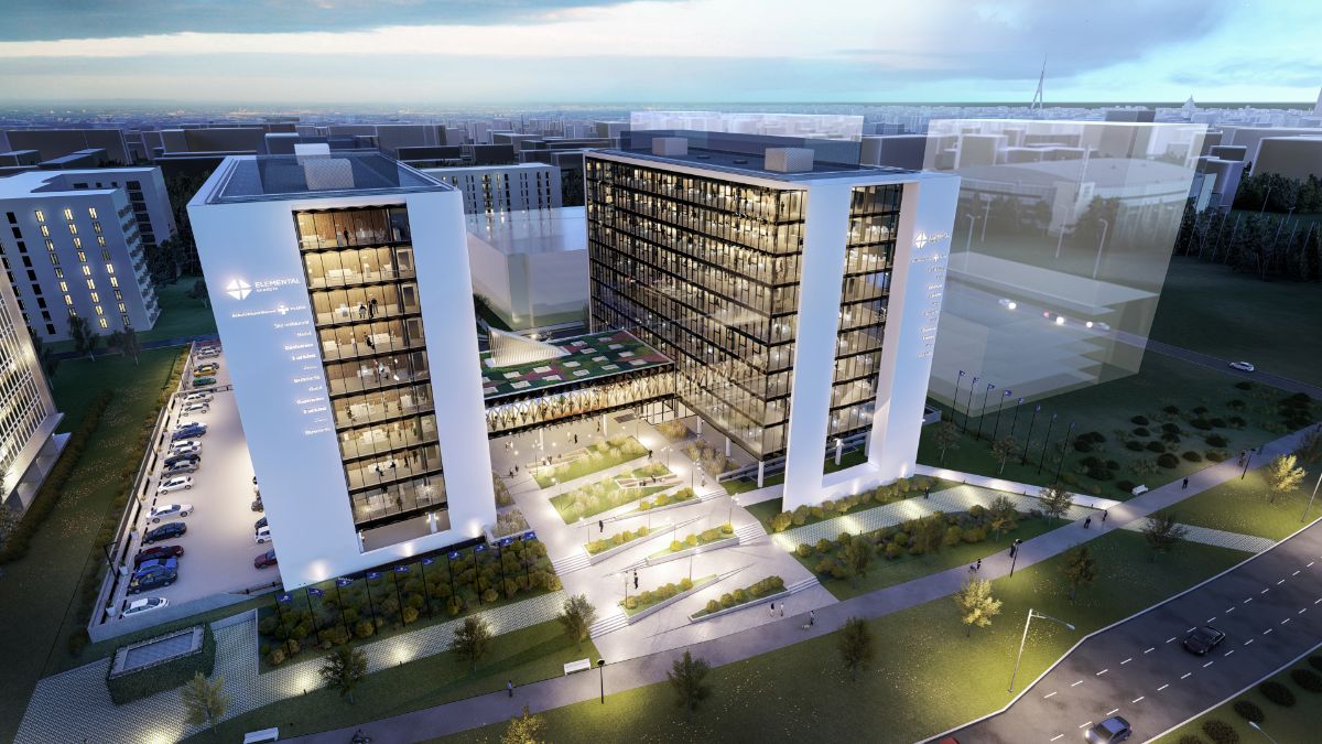 “Elemental Business Centre” ēkas savienos parametriskā fasāde