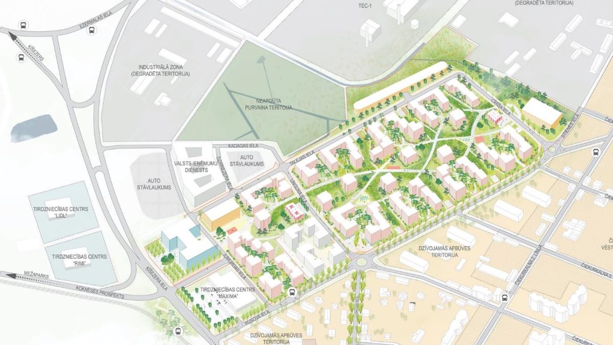 Rīgā, Čiekurkalnā, iecerēts attīstīt  īpašumu “Ezerparks”