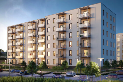 Ekspluatācijā nodod pirmo ēku projektā 