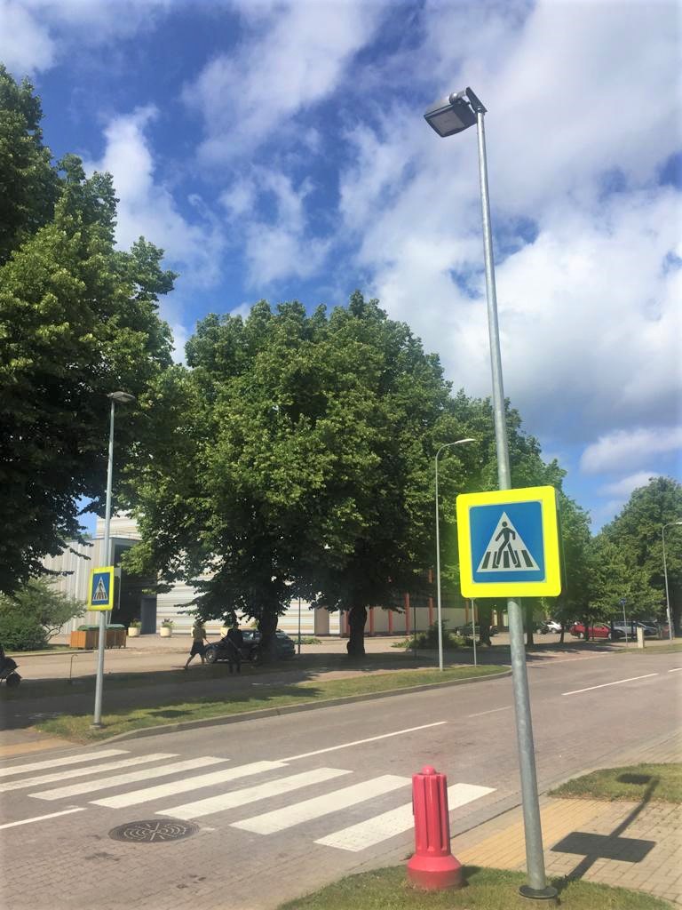 Ventspilī pie gājēju pārejām izbūvēts apgaismojums