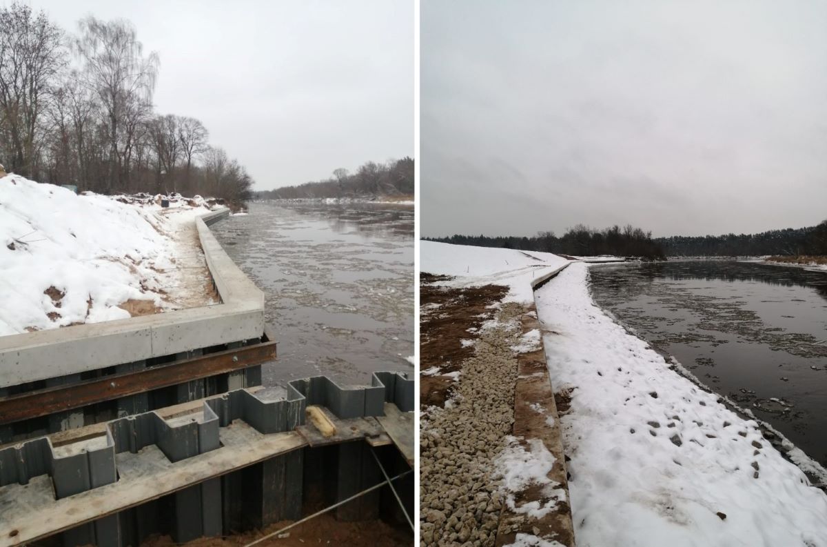 Noslēgušies būvdarbi diviem Gaujas krasta stiprinājumu posmiem