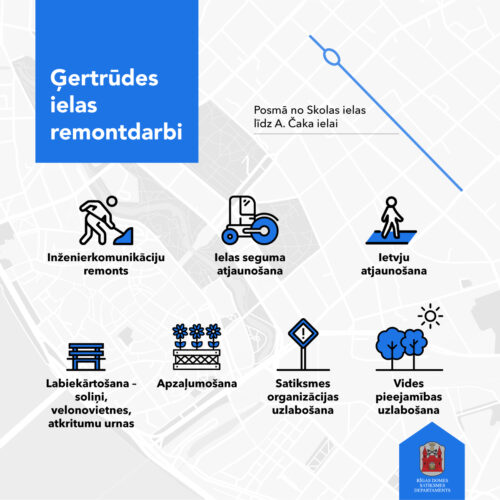 Ģertrūdes ielas remonta plānošanā iesaista iedzīvotājus