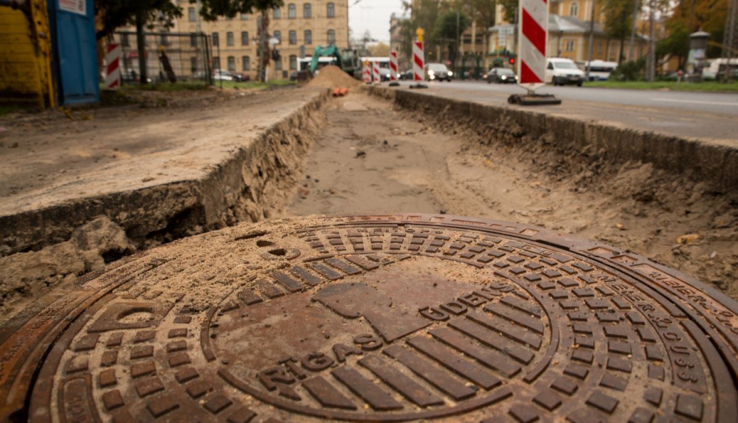 Rīgā pārbūvēts ūdensvads Muitas ielā