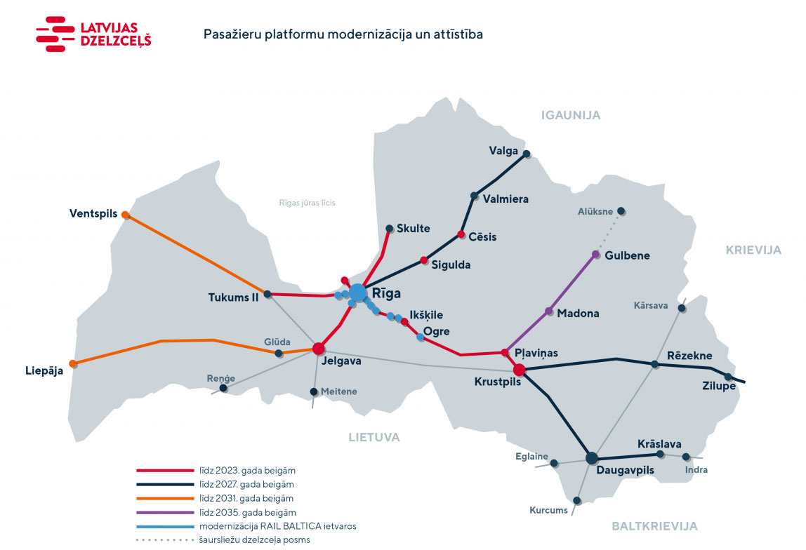 LDz modernizēs 48 paaugstinātās pasažieru platformas