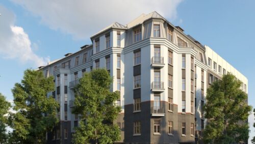 Pilnībā atjaunots vēsturisks namīpašums K.Valdemāra ielā, Rīgā