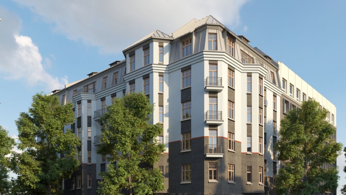 Pilnībā atjaunots vēsturisks namīpašums K.Valdemāra ielā, Rīgā