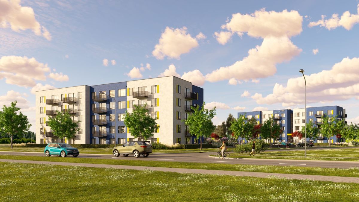 Uzsāk zemas īres maksas divu daudzdzīvokļu māju būvniecību Valmierā