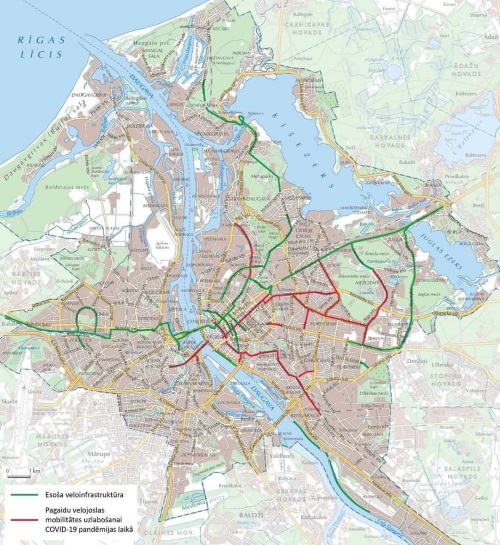 Par pagaidu velojoslu ierīkošanu Rīgā COVID-19 pandēmijas laikā
