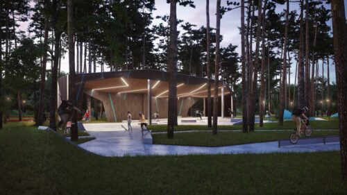 Sāk jauna pilsētas atpūtas parka būvdarbus Kauguros