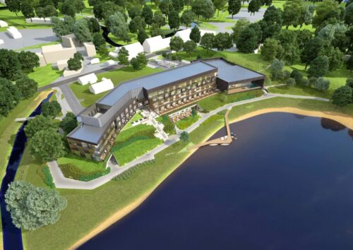 Kovšu ezera parks Rēzeknē: skaista vizualizācija pārtop realitātē