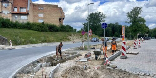 Turpinās piecu ielu pārbūve Virkas kvartālā Kuldīgā