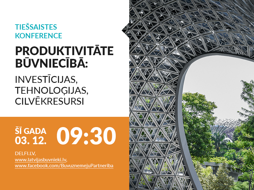 Aicina uz konferenci “Produktivitāte būvniecībā”