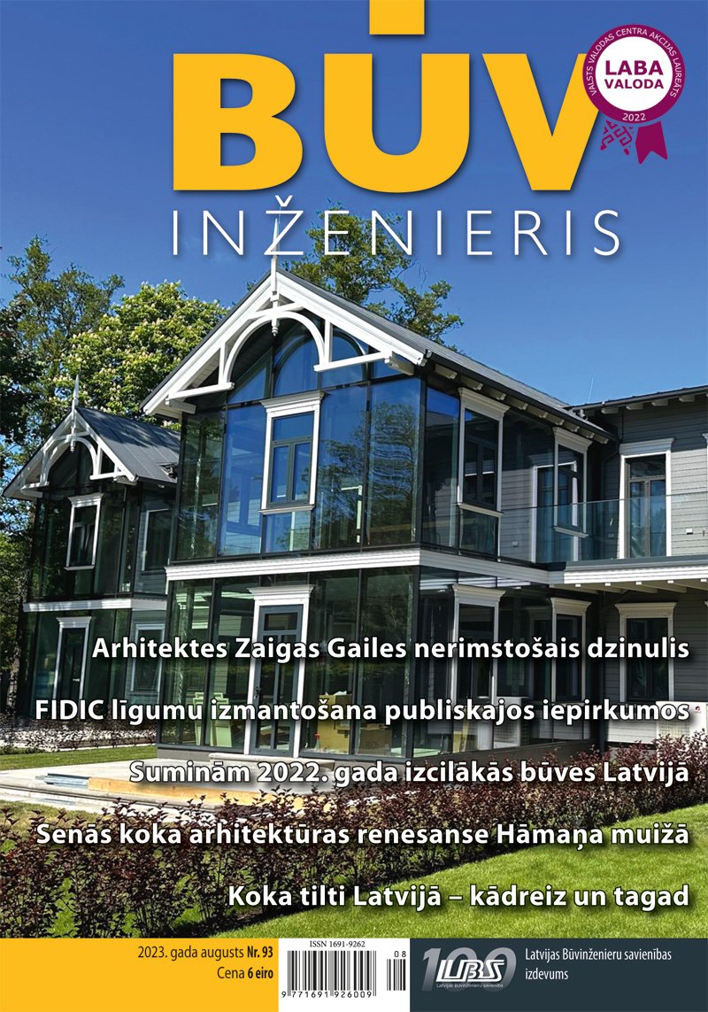 “Būvinženieris” 2023. gada augusta numurs (Nr. 93)