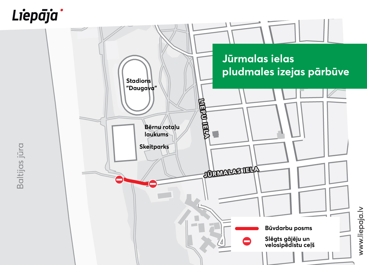 Liepājā pārbūvē pludmales izejas