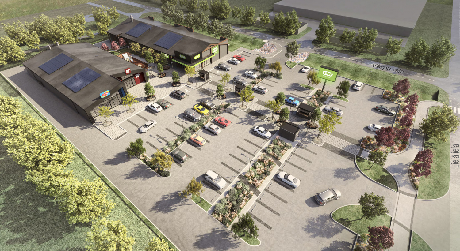 “ELVI” tirdzniecības kvartālā Mārupē spāru svētki