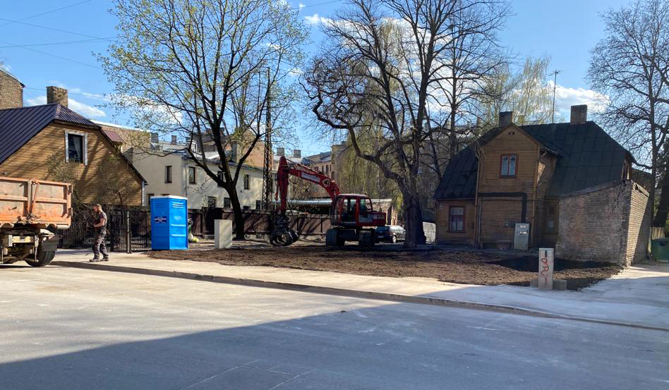 Rīgā nojaukts grausts Matīsa ielā 54