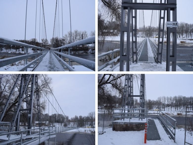 Bauskā gājējiem atkal pieejams gājēju tiltiņš pār Mēmeli