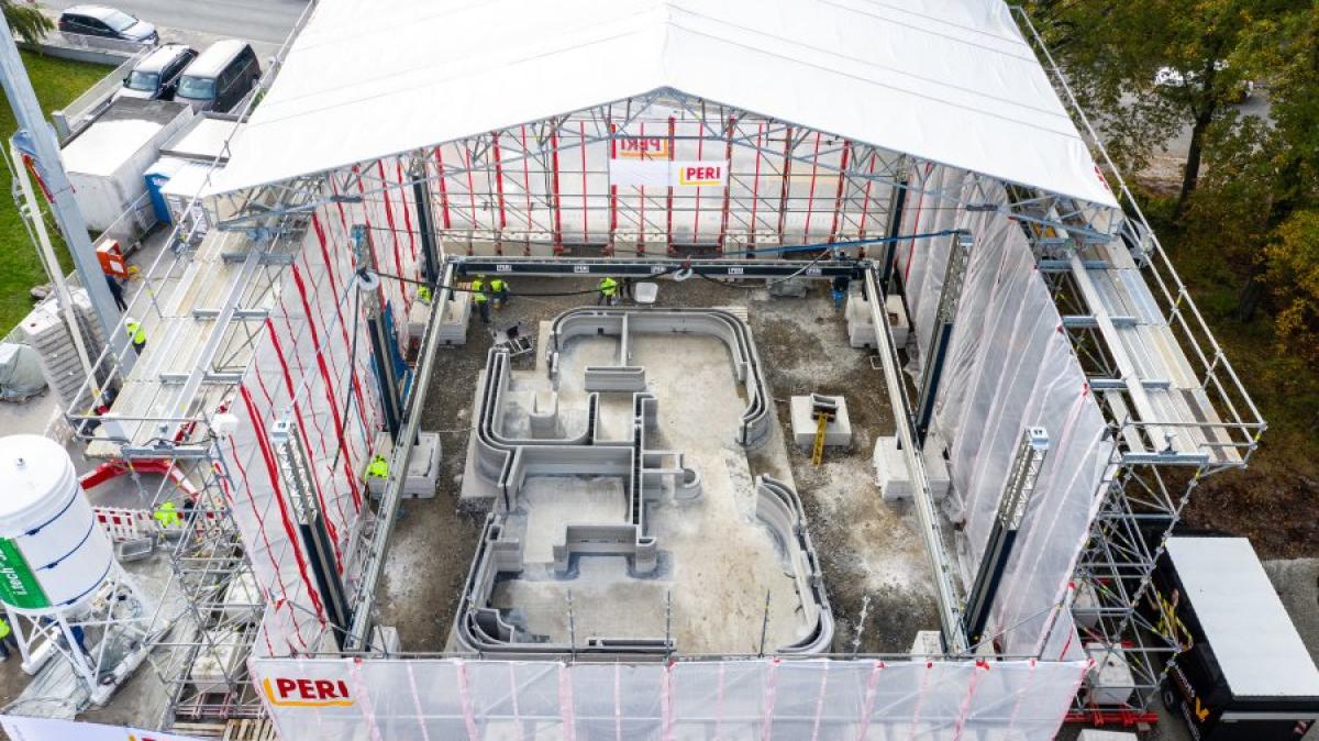 “PERI” būvē pirmo 3D printējamo dzīvojamo māju Vācijā