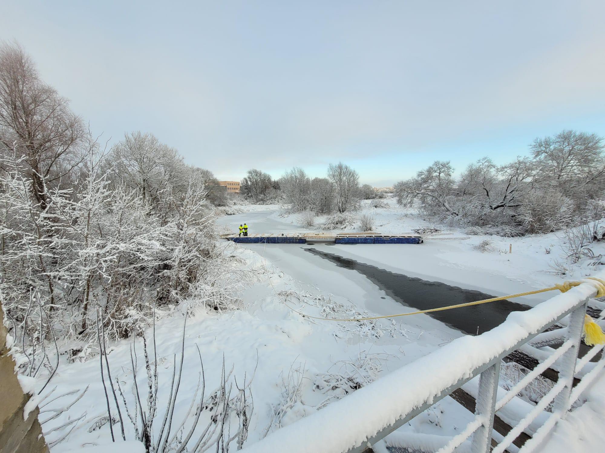 Jelgavā būvē pagaidu tiltu pār Platoni