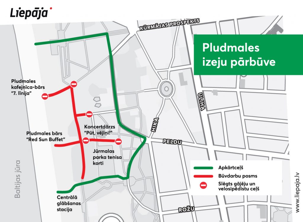 Pārbūvēs pludmales izeju pie Kūrmājas prospekta Liepājā