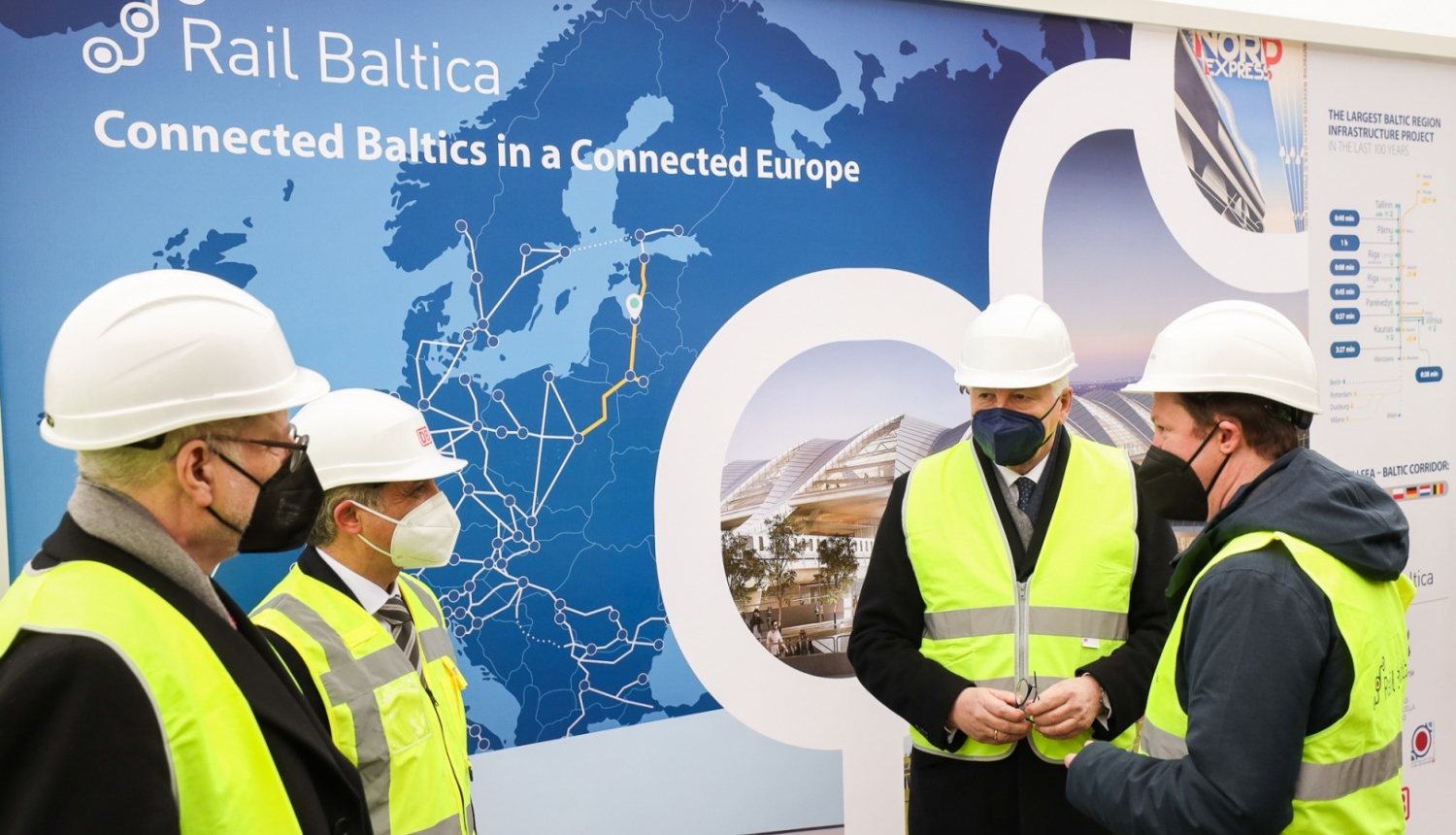 Vācijas un Latvijas prezidenti apmeklē “Rail Baltica” būvlaukumu