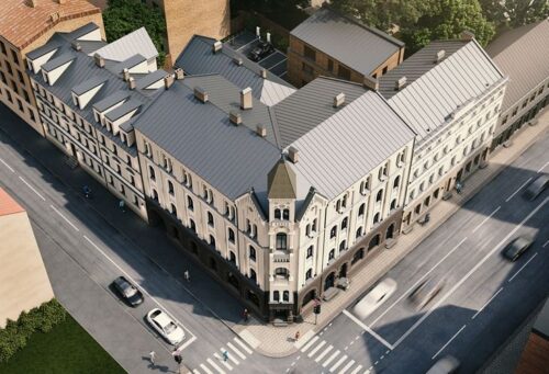 Sākta sešu vēsturisku ēku renovācija Brīvības un Tallinas ielas stūrī Rīgā