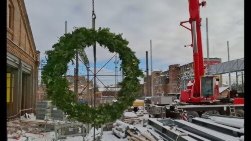 Atzīmēti spāru svētki vēsturiskajai 5. tramvaju depo ēkai Rīgā