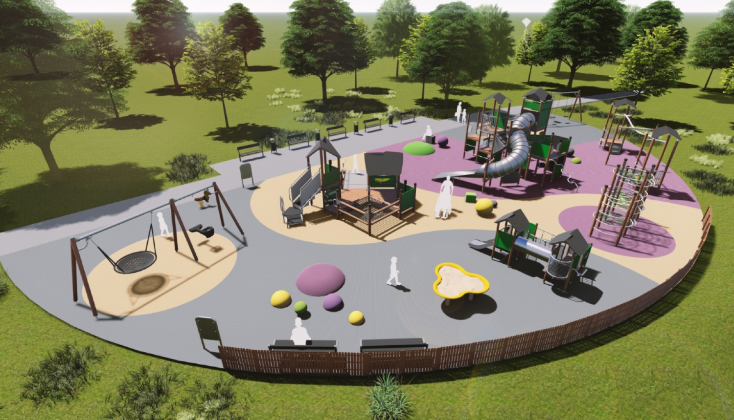 Atjauno rotaļu laukumu Nordeķu parkā