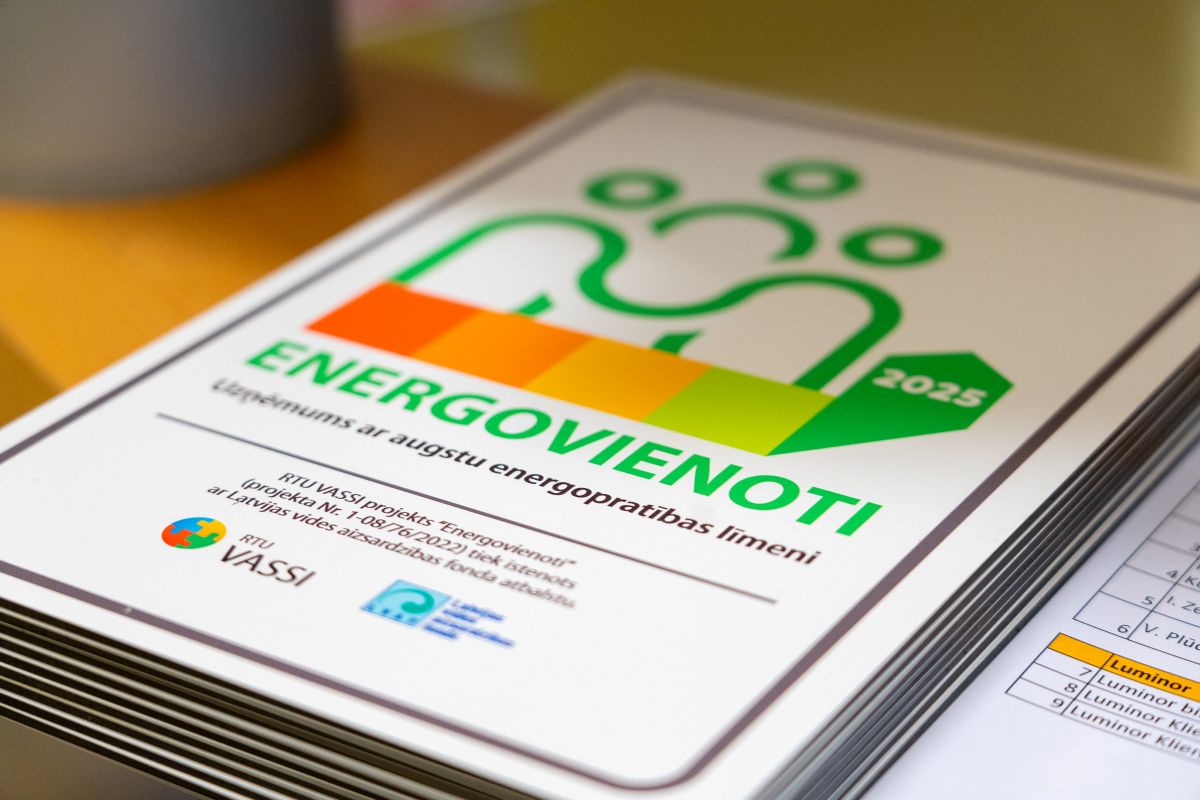 Energoefektivitātes čempioni saņem RTU marķējumu “Energovienoti”