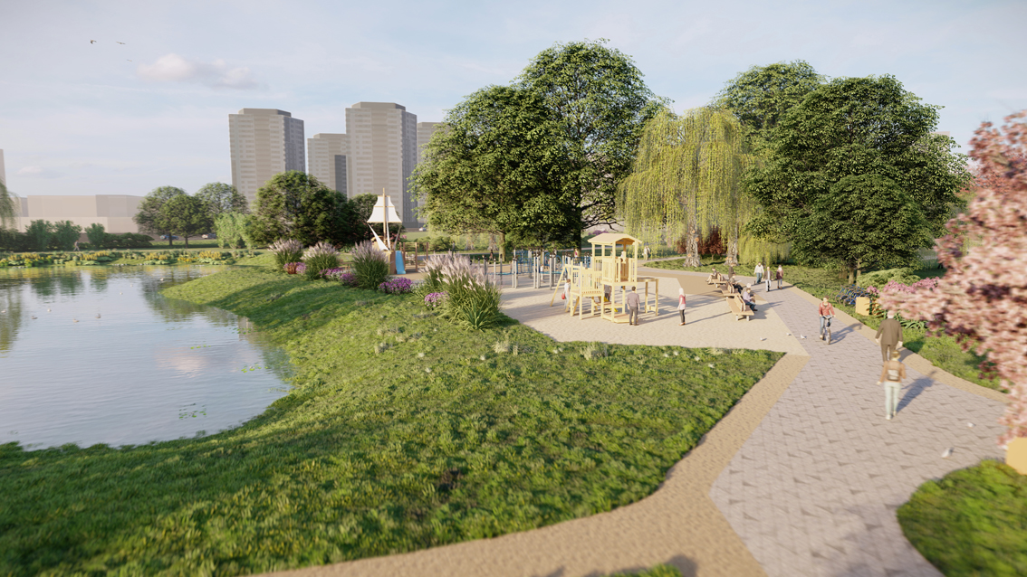 Skanstes apkaimē top daudzfunkcionāls parks