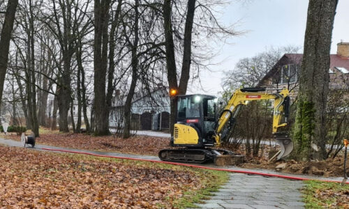 Labiekārto Strūves parku Jēkabpilī