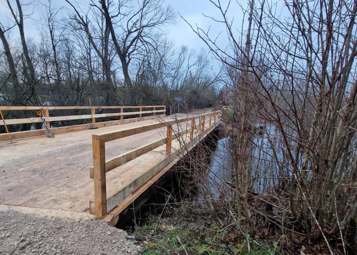 Pabeigts Svētes tilta remonts pie Augstkalnes