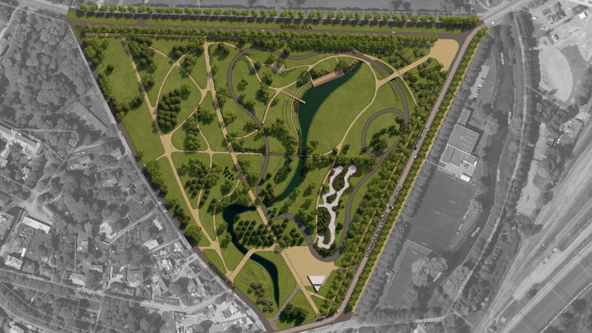 Ar būvlaukuma ierīkošanu sāks Uzvaras parka atjaunošanu Rīgā